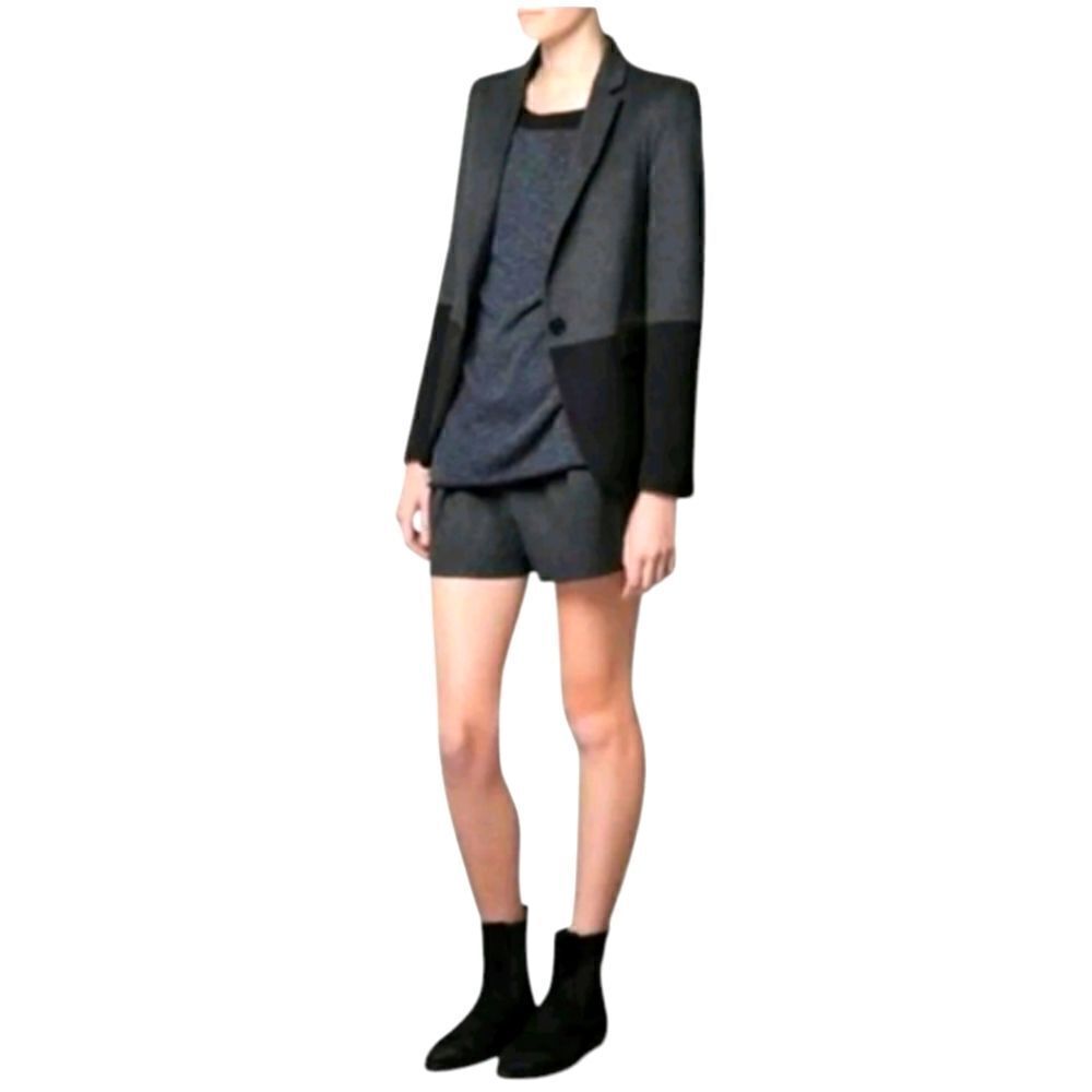 Zara colorblock single button fitted blazer, small